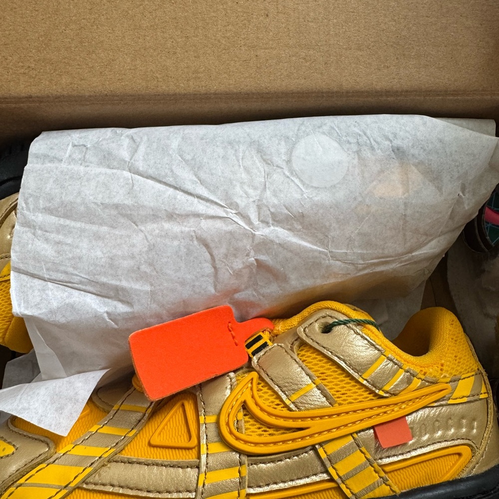 Off-White Gold and Yellow Sneakers